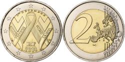 World Coins - France, 2 Euro, Sidaction, 2014, Pessac, Bi-Metallic,