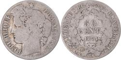 World Coins - Coin, France, Cérès, 50 Centimes, 1871, Bordeaux, , Silver, KM:834.2