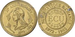World Coins - France, Ecu, Numismatique & Change, 1992, Bronze-Aluminium, MS(63)
