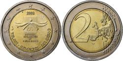 World Coins - Belgium, Albert II, 2 Euro, Human Rights, 2008, Brussels, Bi-Metallic,