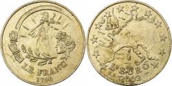 World Coins - France, Token, Passage du franc à l'Euro, 2002, Copper-Nickel-Aluminum