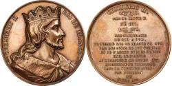 World Coins - France, Medal, Les Rois de France, Childeric II, 1840, Bronze, Caqué,