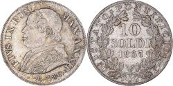 World Coins - Coin, ITALIAN STATES, PAPAL STATES, Pius IX, 10 Soldi, 50 Centesimi, 1867, Rome