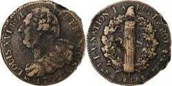 World Coins - France, Louis XVI, 2 sols François, 1792 / AN 4, Paris, Métal de cloche