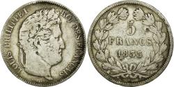 World Coins - Coin, France, Louis-Philippe, 5 Francs, 1833, Bordeaux, , Silver