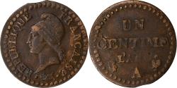 World Coins - France, 1 Centime, Dupré, Uncertain date, Paris, Copper, , Gadoury:76
