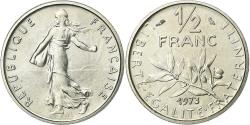 World Coins - France, 1/2 Franc, Semeuse, 1973, Paris, FDC, Nickel, , Gadoury:429