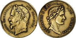World Coins - France, Token, Napoléon Ier et Napoléon III, Brass,
