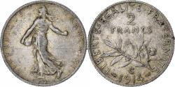 World Coins - France, 2 Francs, Semeuse, 1914, Castelsarrasin, Silver, , Gadoury:532