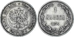 World Coins - Coin, Finland, Alexander II, Markka, 1874, Helsinki, , Silver, KM:3.2