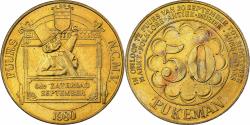 World Coins - Belgium, Token, 50 Pukeman, 1980, Brass plated steel,