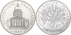World Coins - France, 100 Francs, Panthéon, 1987, MDP, série FDC, Silver,