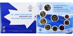 World Coins - Slovakia, 1 c. to 2€ + token, Olympic Games, Colourized, 2010, Kremnica