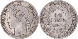 World Coins - Coin, France, Cérès, 50 Centimes, 1881, Paris, , Silver, KM:834.1