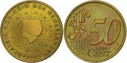 World Coins - Netherlands, 50 Euro Cent, 2001, Utrecht, Nordic gold,