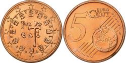 World Coins - Portugal, 5 Euro Cent, 2002, Lisbon, Copper Plated Steel, , KM:742