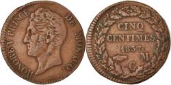 World Coins - Coin, Monaco, Honore V, 5 Centimes, Cinq, 1837, Monaco, , Copper