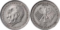 World Coins - GERMANY - FEDERAL REPUBLIC, 2 Mark, 1969, Stuttgart, Copper-Nickel Clad Nickel