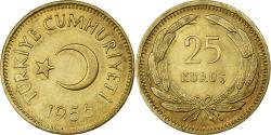 World Coins - Turkey, 25 Kurus, 1956, Istanbul, Brass, , KM:886