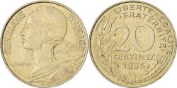 World Coins - France, 20 Centimes, Marianne, 1995, Paris, Aluminum-Bronze,