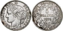 World Coins - France, 5 Francs, Cérès, 1870, Paris, Silver, , Gadoury:743, KM:818