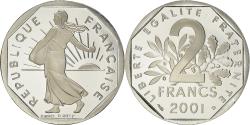 World Coins - Coin, France, Semeuse, 2 Francs, 2001, Paris, Proof, , Nickel