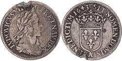 World Coins - Coin, France, Louis XIII, 1/12 Ecu, 2ème poinçon de Warin, 1643, Paris