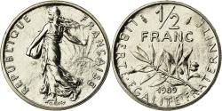 World Coins - Coin, France, Semeuse, 1/2 Franc, 1989, Paris, , Nickel, KM:931.1