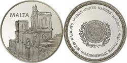 World Coins - France, Medal, Nations Unies, Malta, Silver,