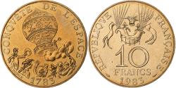 World Coins - France, 10 Francs, La conquête, 1983, Paris, Tranche A, Nickel-Bronze