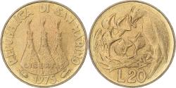 World Coins - Coin, San Marino, 20 Lire, 1975, , Aluminum-Bronze, KM:44