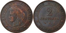 World Coins - Coin, France, Cérès, 2 Centimes, 1891, Paris, , Bronze, KM:827.1