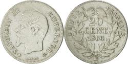 World Coins - Coin, France, Napoleon III, Napoléon III, 20 Centimes, 1860, Strasbourg