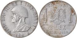 World Coins - Coin, Albania, Vittorio Emanuele III, 2 Lek, 1939, Rome, , Stainless