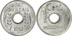 World Coins - Coin, FRENCH INDO-CHINA, Cent, 1943, , Aluminum, KM:26