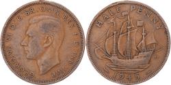 World Coins - Coin, Great Britain, 1/2 Penny, 1945