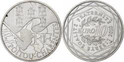 World Coins - France, 10 Euro, Euros des régions, Poitou-Charente, 2010, Pessac, Silver
