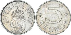 World Coins - Coin, Sweden, 5 Kronor, 1987