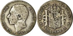 World Coins - Coin, Spain, Alfonso XII, Peseta, 1885, Madrid, , Silver, KM:686