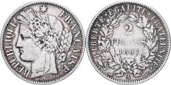 World Coins - France, 2 Francs, Cérès, 1887, Paris, Silver, , Gadoury:530a