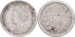 World Coins - Netherlands, Wilhelmina I, 10 Cents, 1916, Utrecht, Silver, , KM:145