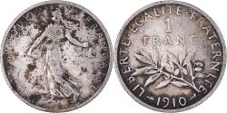 World Coins - Coin, France, Semeuse, Franc, 1910, Paris, , Silver, KM:844.1
