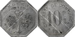 World Coins - France, Chambre de commerce de Rouen, 10 Centimes, 1918, , Aluminium