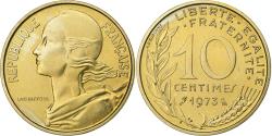 World Coins - France, 10 Centimes, Marianne, 1973, Paris, série FDC, Aluminum-Bronze