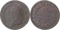 World Coins - Coin, France, Decime, AN 7/5, Paris, Coq/Corne, , Bronze, Gadoury:187