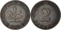 World Coins - Coin, Germany, 2 Pfennig, 1950