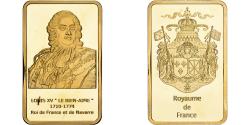 World Coins - France, Lingotin, Louis XV, Dit Le Bien Aimé, Copper-Nickel Gilt,