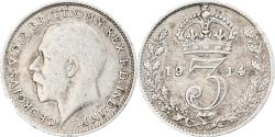 World Coins - Great Britain, George V, 3 Pence, 1914, Silver, , KM:813