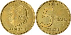 World Coins - Coin, Belgium, Albert II, 5 Francs, 5 Frank, 1994, Brussels,