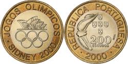 World Coins - Portugal, 200 Escudos, Sydney Olympics, 2000, Bi-Metallic,